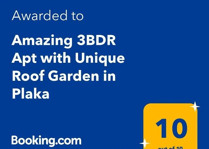Amazing 3Bdr Apt With Unique Roof Garden In Plaka